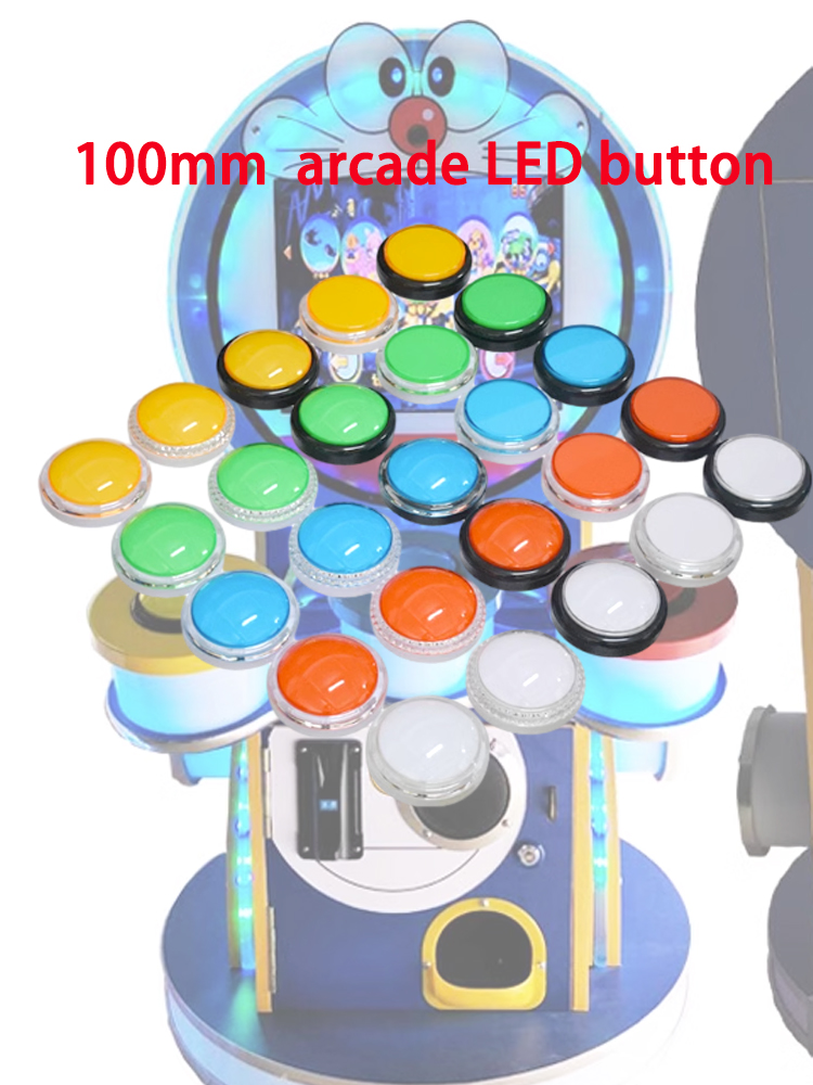 Arcade Game Jackpot - 12V Arcade LED Düğmesi 100mm Düz